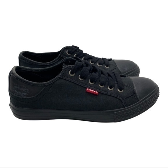 Levi’s Black Canvas Sneakers Size 6 - Picture 3 of 8